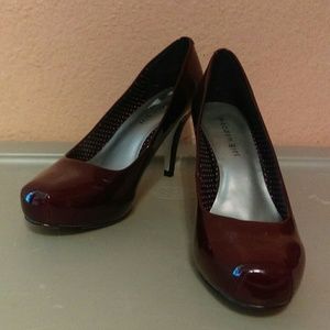 Madden Girl Geita burgundy high heels